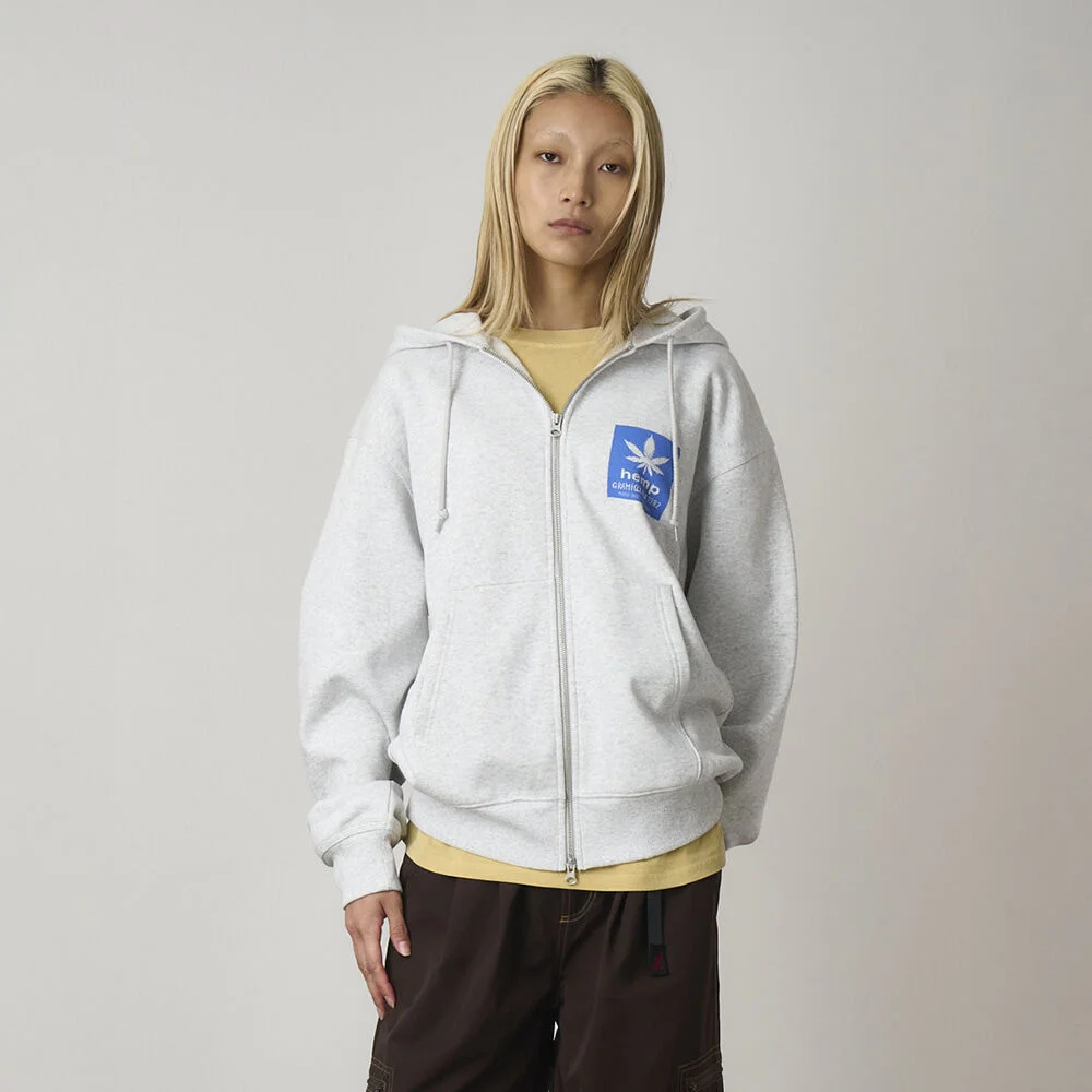 HEMP 拉鏈 連帽衫 Heather Ash
