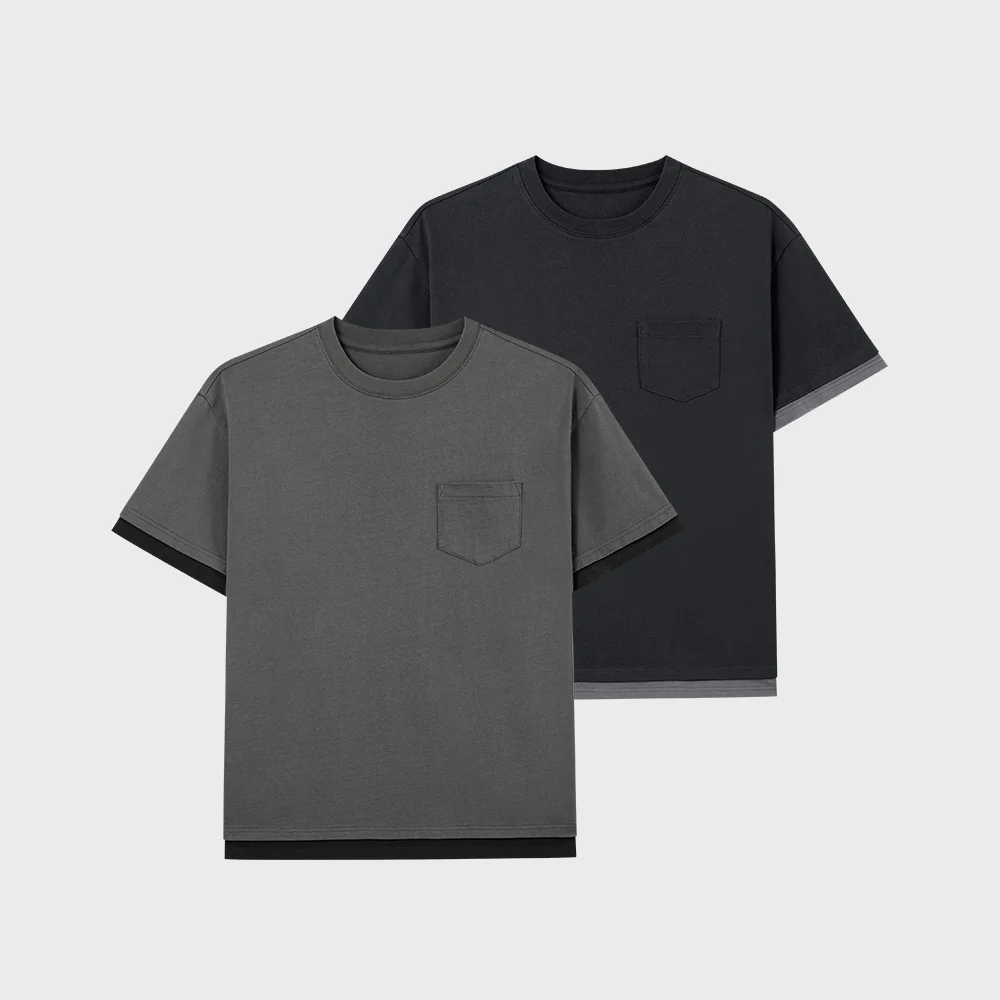 口袋 細節 短袖 T恤 2colors