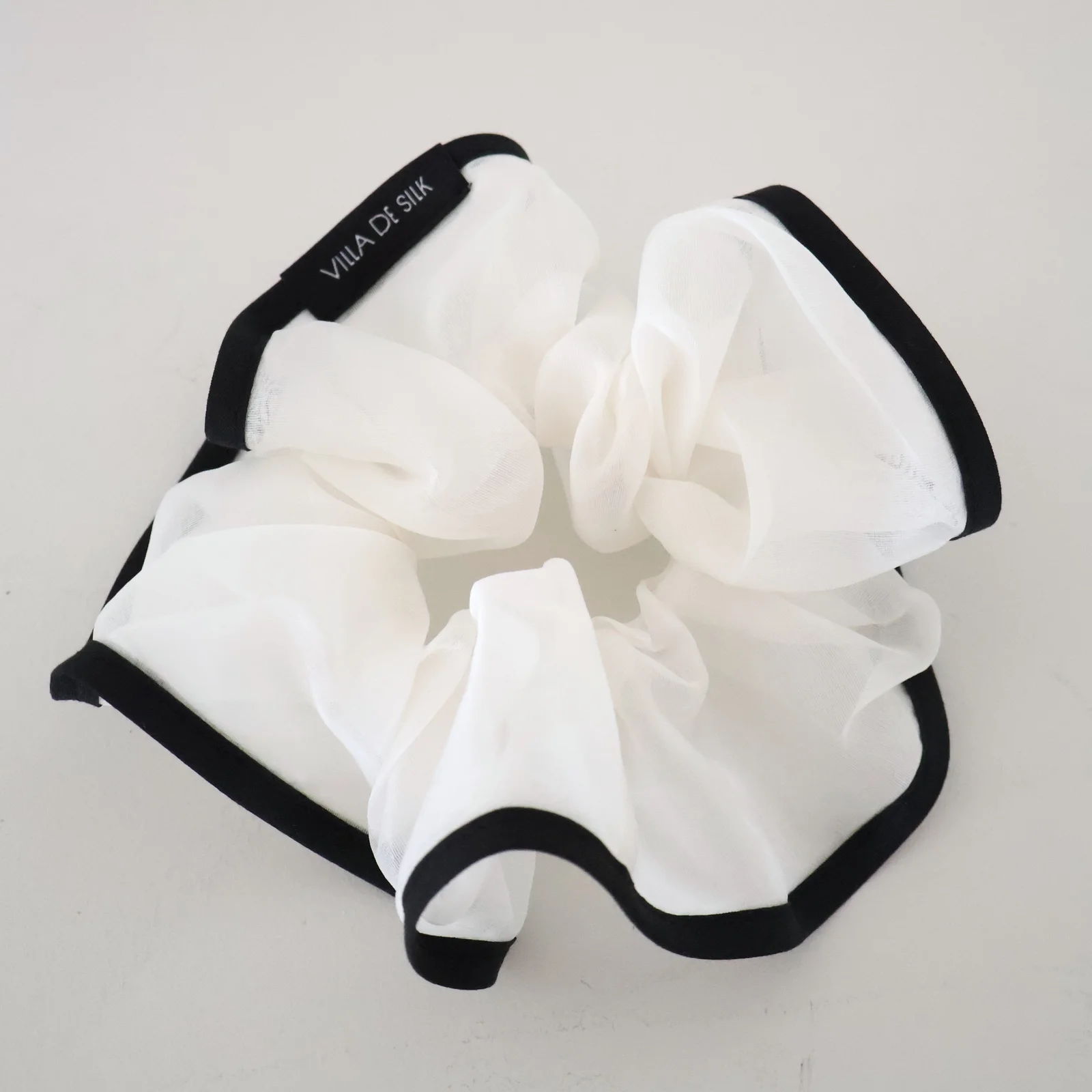 silk organza fine line scrunchie 歐根紗 真絲 髮圈