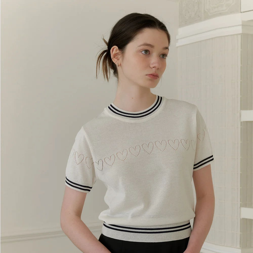HEART COLOR KNIT_IVORY