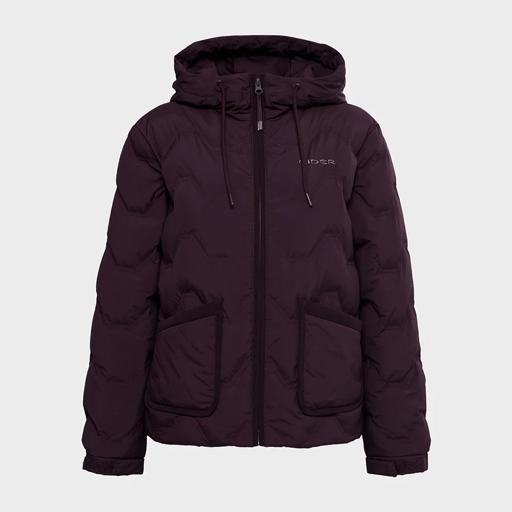 THERMOLOCK (Thermolock) 女裝 修身 連帽衫 混紡 Down 外套_Plum_DWW25554M6