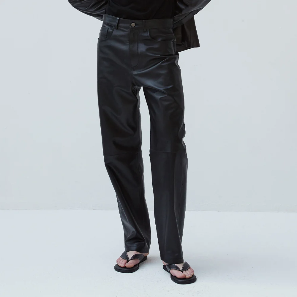 Nappa Lambskin Relax-fit pants