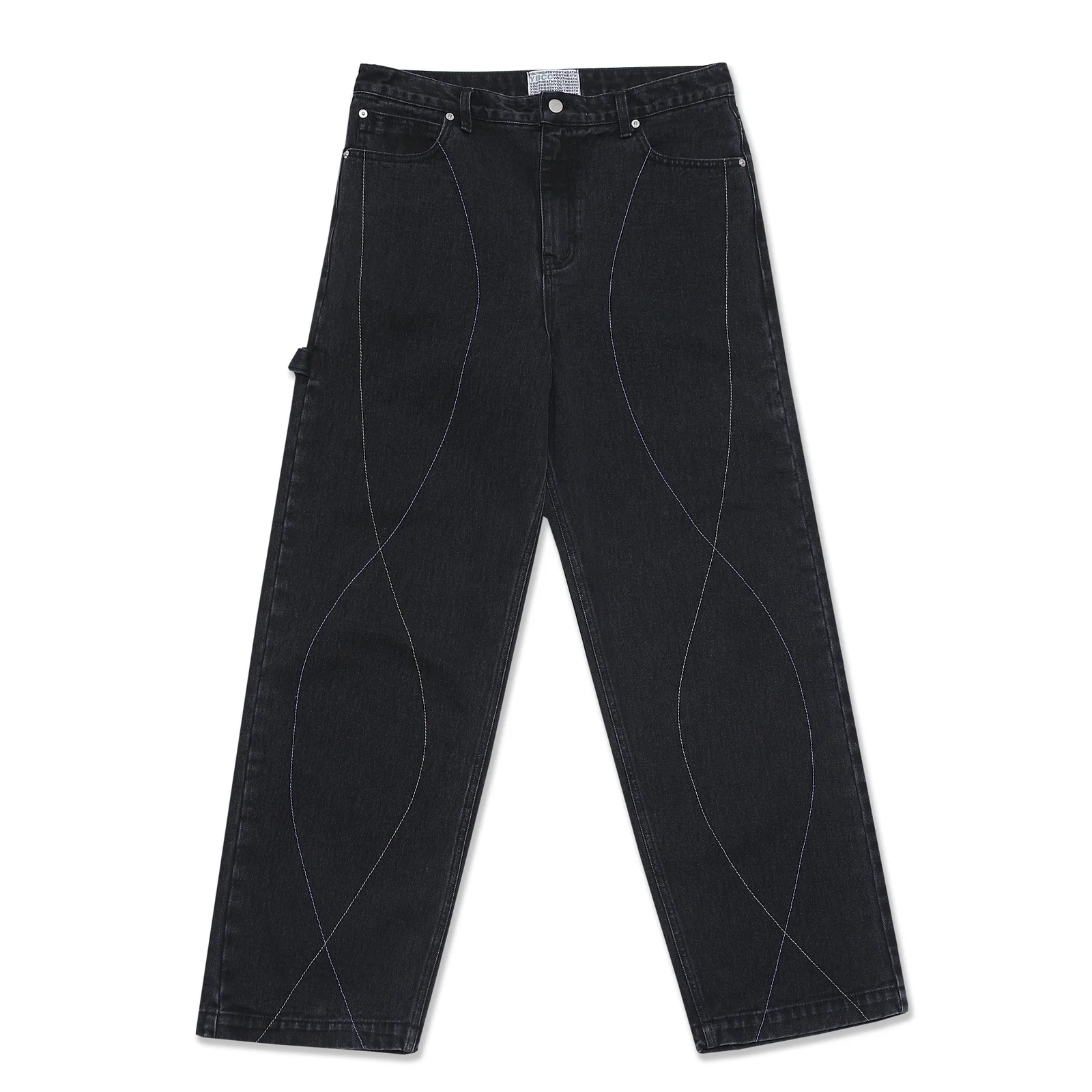 STITCH WIDE DENIM_BLACK