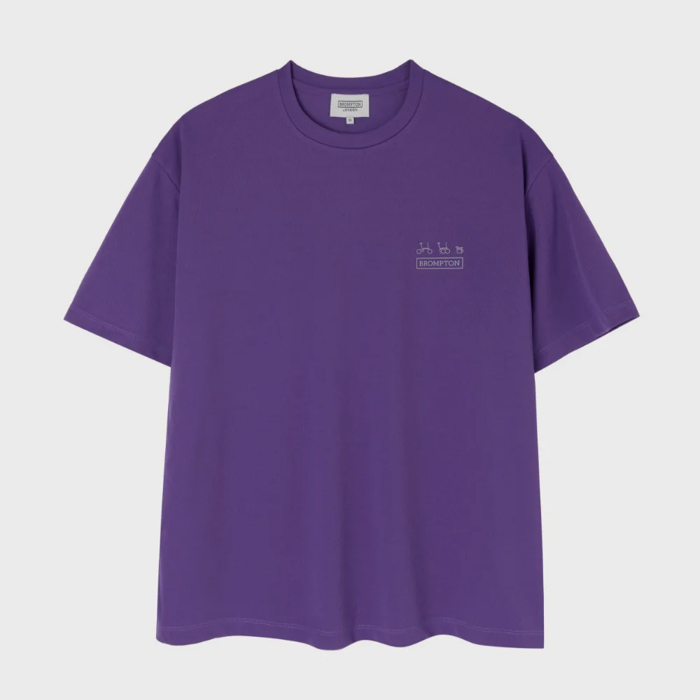 REFLECTIVE GRAPHIC MESH HALF T-SHIRT - PURPLE (P263MTS106)