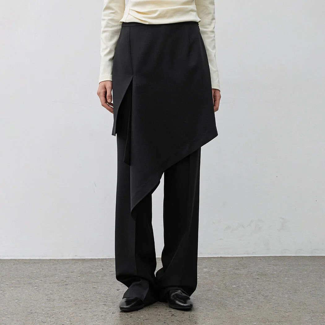 TAUBE SKIRT LAYERED PANTS(PT-5700)