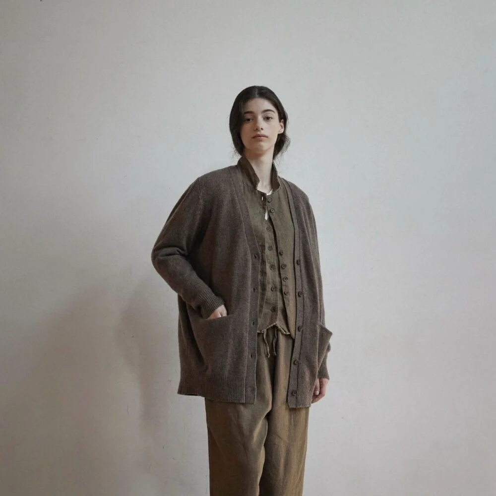 classic long cardigan -4color