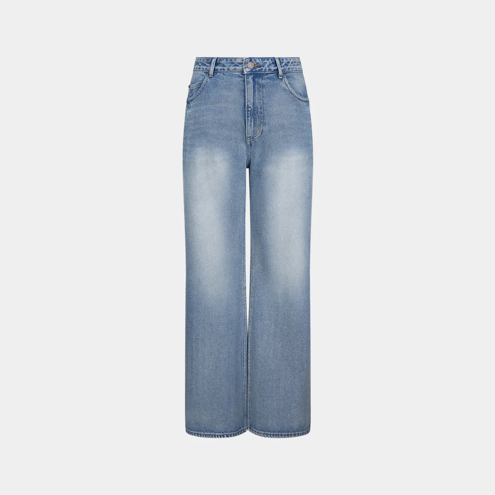 (W) VINTAGE FADED FLARED JEANS - LIGHT BLUE