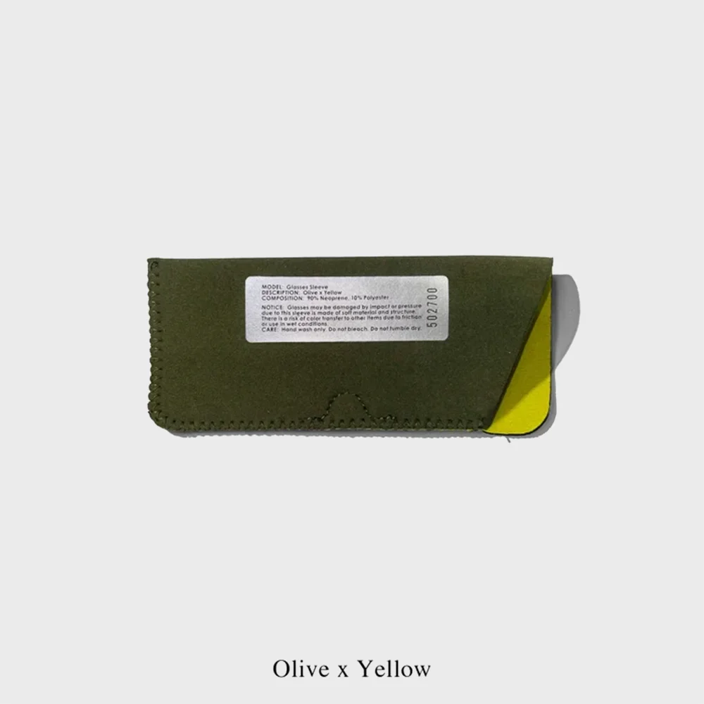 GLASSES SLEEVE Olive x Yellow