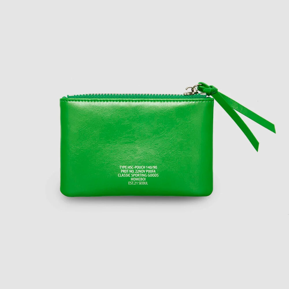 pouch wallet(牛皮袋形銀包) - 綠色