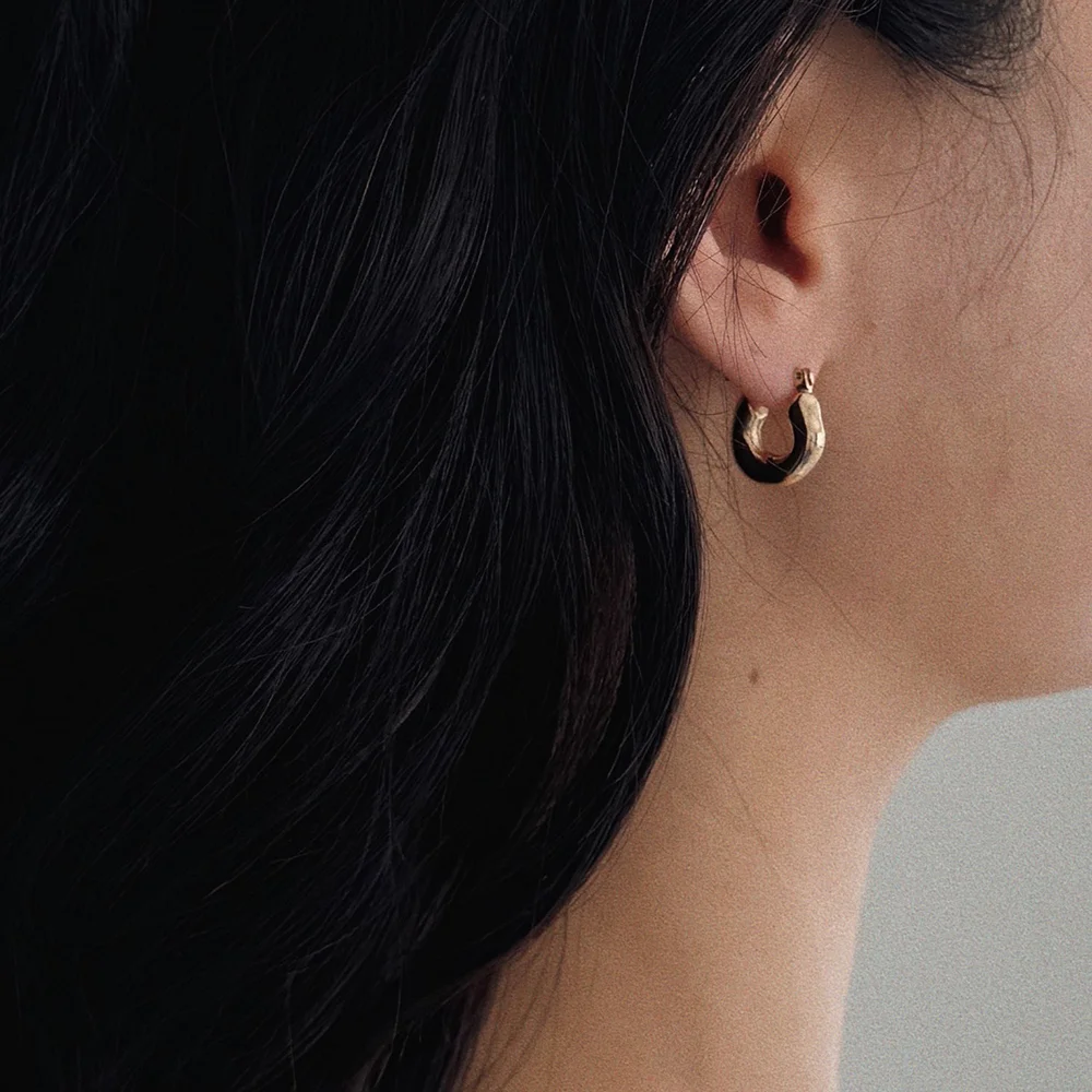 Vintage Rough Donut Earring