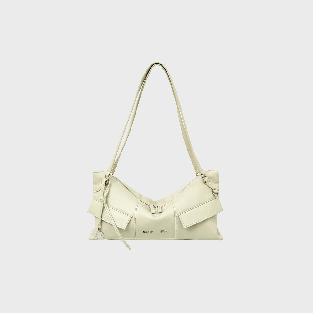 WIDE NEMO SHOULDER BAG IN LIGHT BEIGE