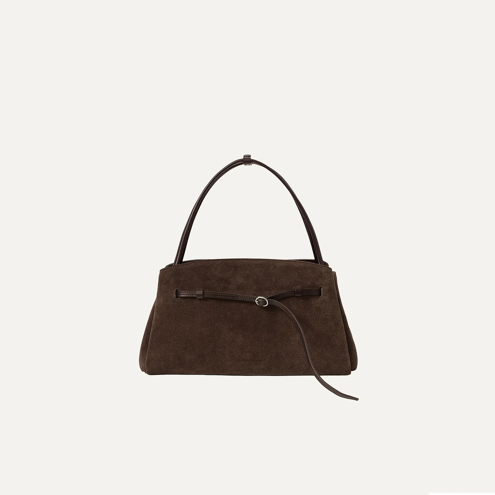 Ovie Suede Leather Bag Chocolate (S)