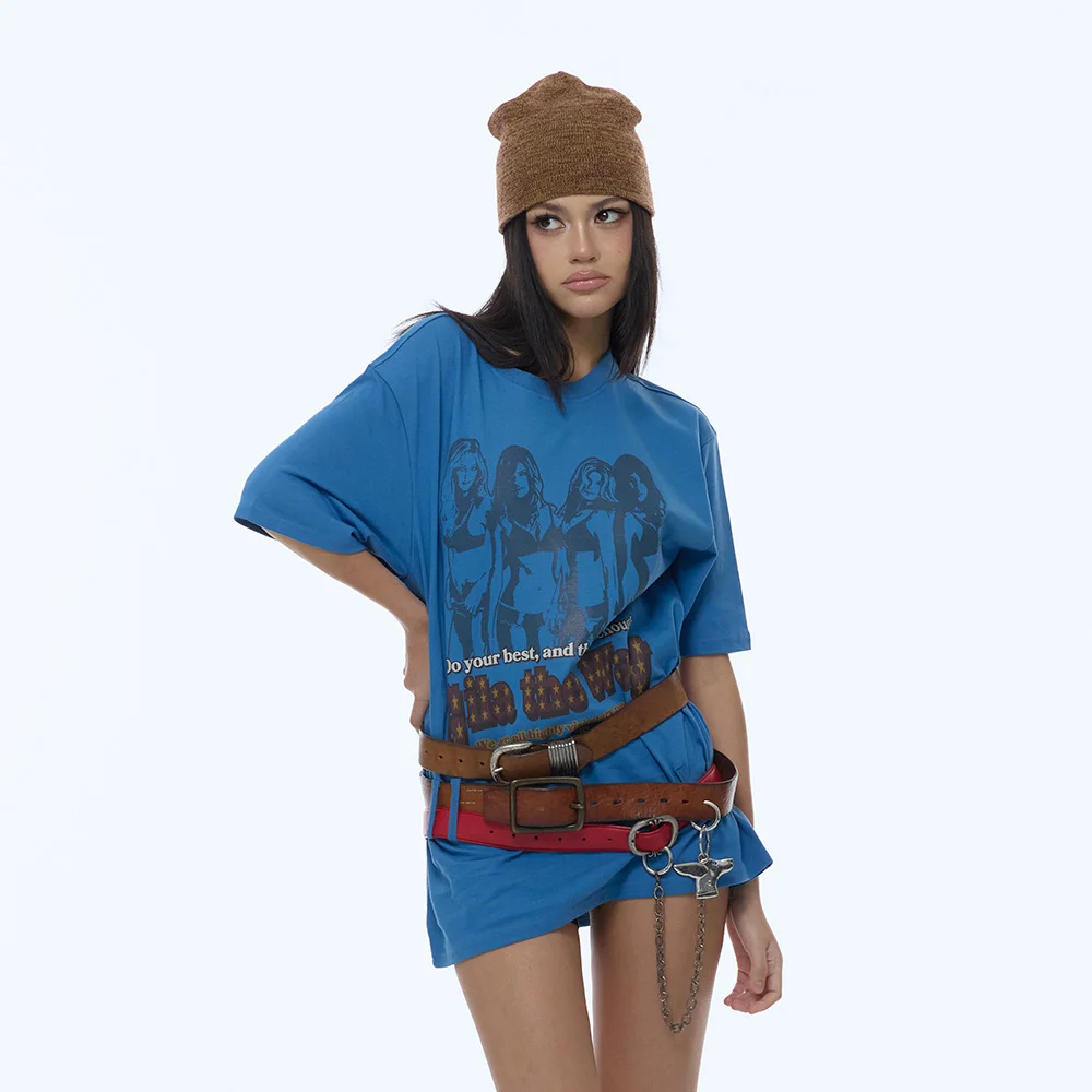 GILA GIRLS OVERSIZE T-SHIRTS_BLUE