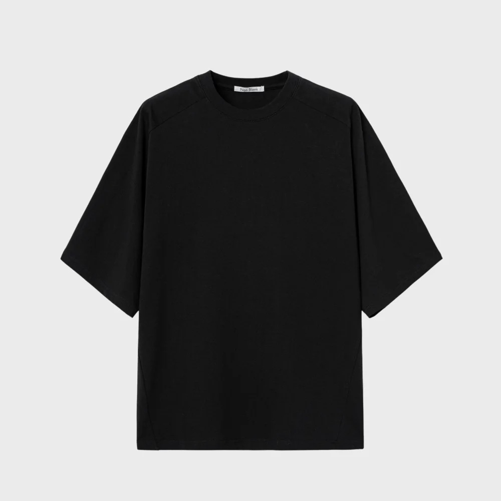 插肩 半 衣袖 T恤_BLACK / NE-TR025002-20