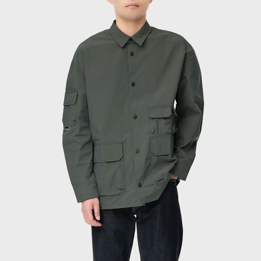 寬鬆 Statement 長 衣袖 襯衫 Gunmetal