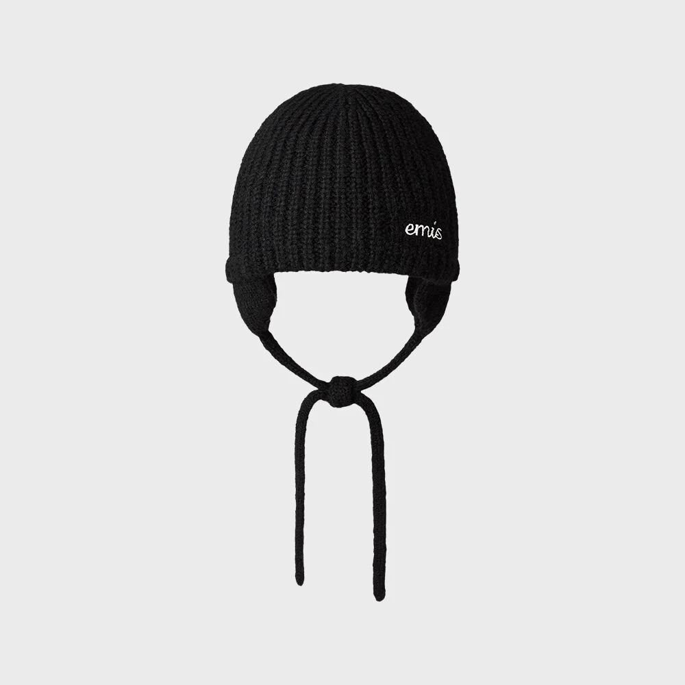 EARMUFF BEANIE-BLACK
