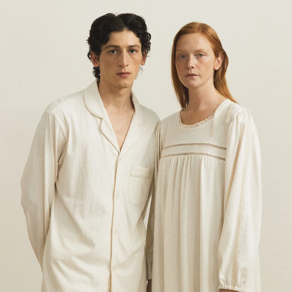 (couple) Recycled Cotton Pajama Set + One-piece