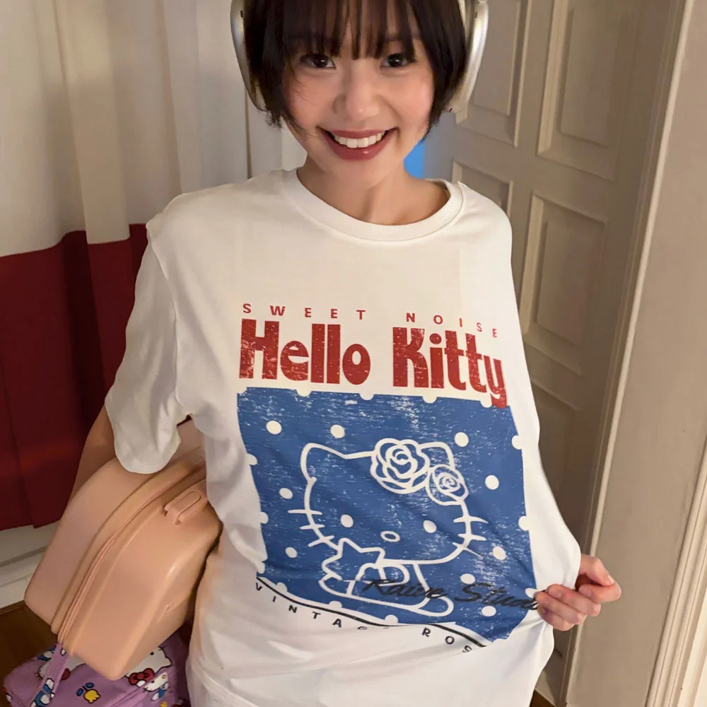 RAIVE X HELLO KITTY Dot Graphic T-shirts VW6ME003_2color