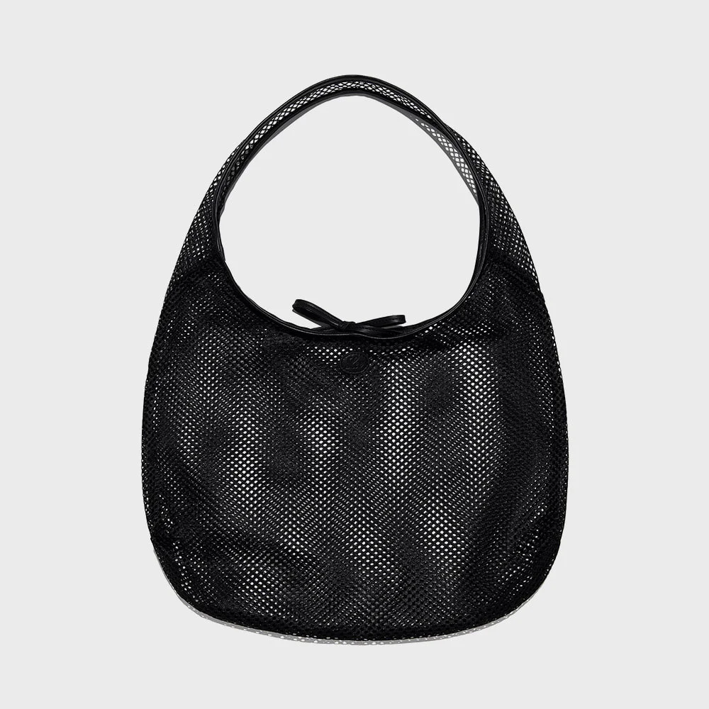 網布 Hobo Bag 黑色
