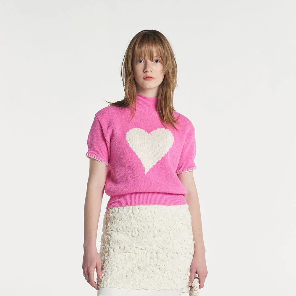 HEART STITCH KNIT (PINK)