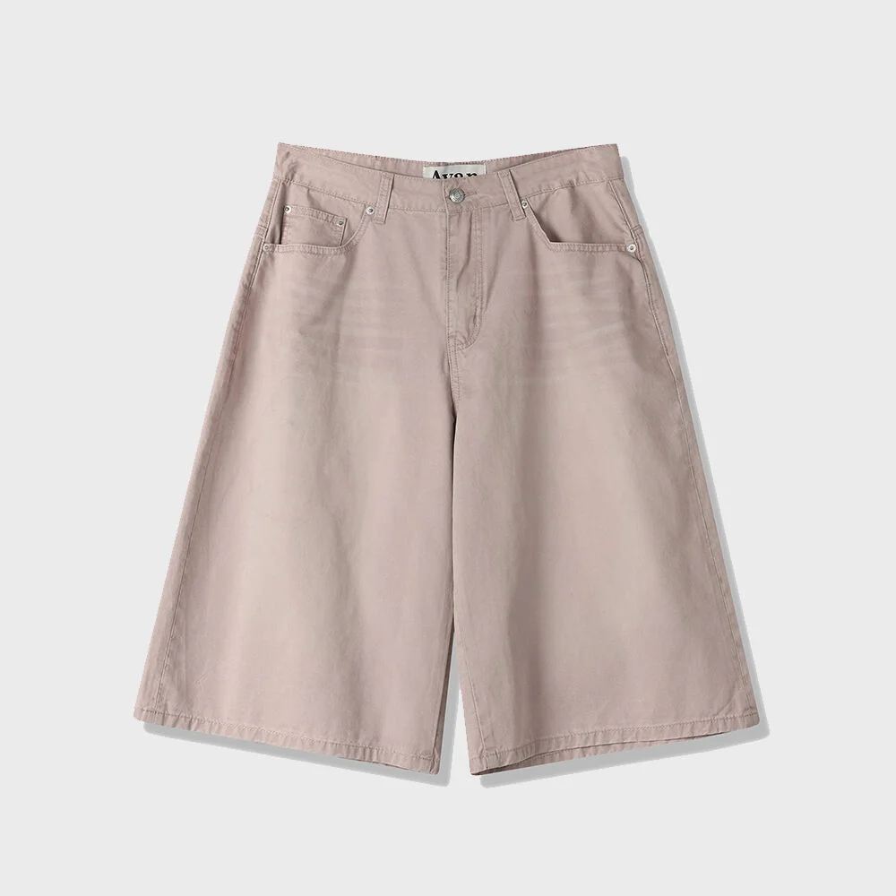 Dyed Bermuda Denim Pants PINK