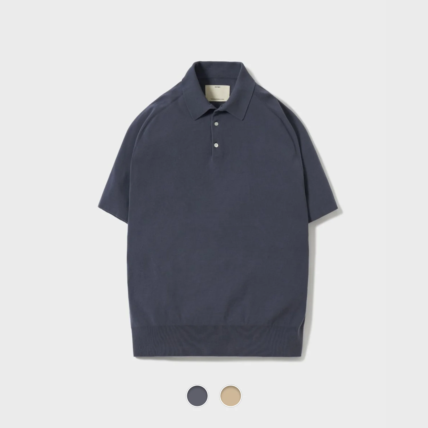 Short Sleeve Comfort Polo Knit_Ice Cotton - 2 Color