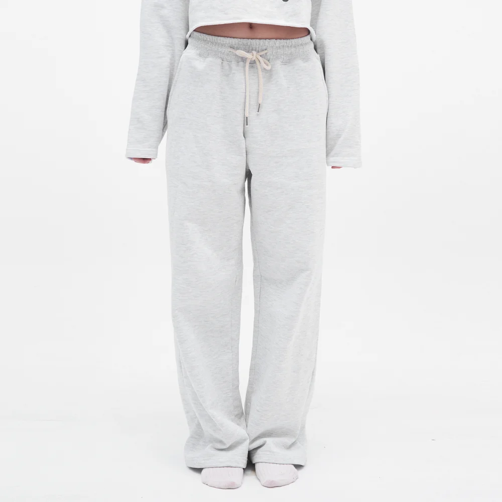 ESSENTIAL WIDE RELAXED SWEATPANTS_ #MISTY DOVE GRAY