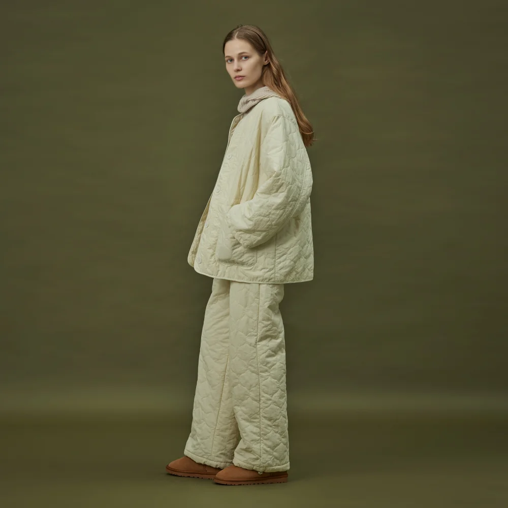 QUILTING PADDING PANT_ivory (women)