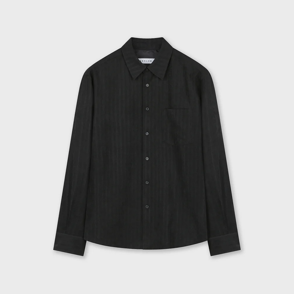 RELAXED STRIPE SHIRT BLACK