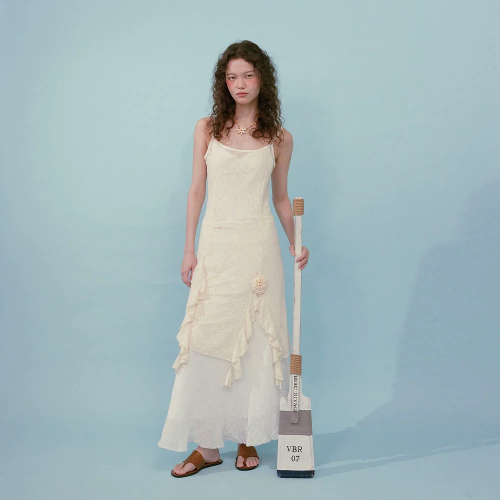 Antique See Through Dress (Cream)