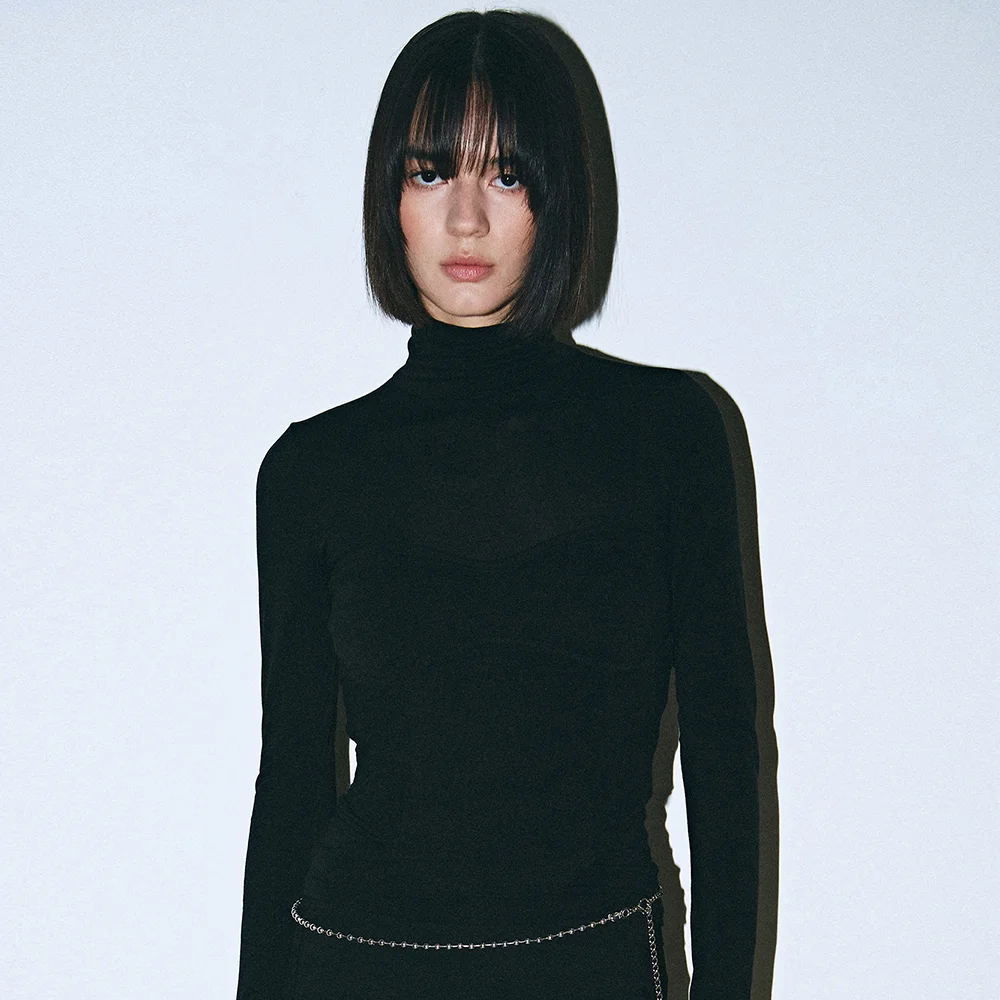 MINIMAL SPAN TURTLENECK_BLACK