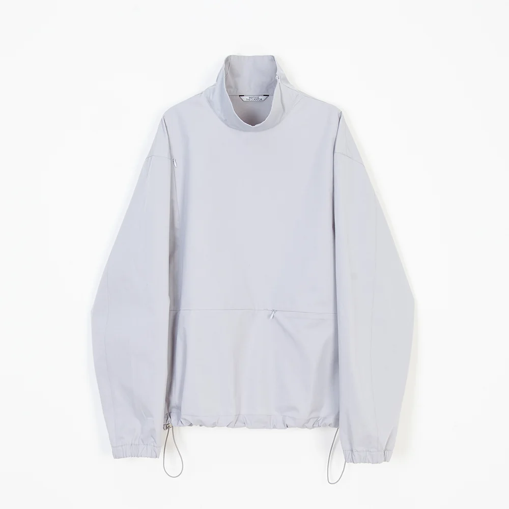 MOCK NECK PULLOVER SILVER GREY