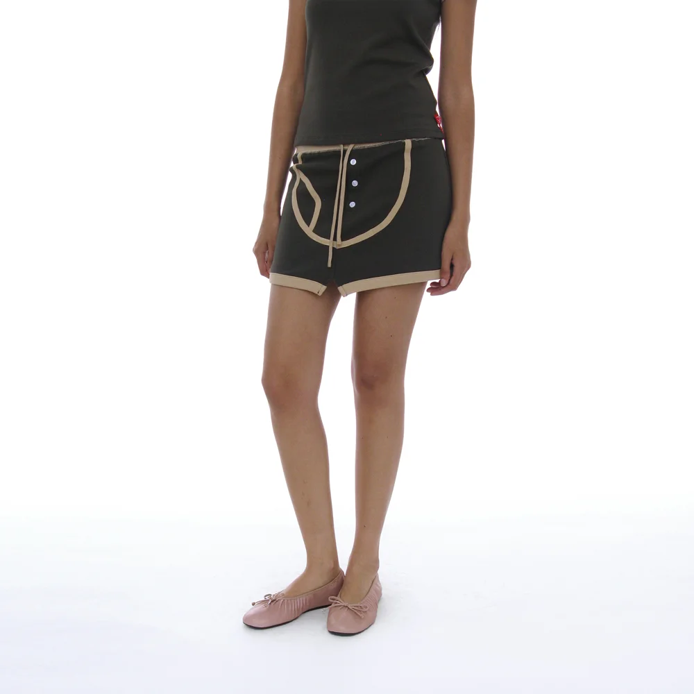 PWC BRIEF DETAIL MINI SKIRT_CHARCOAL