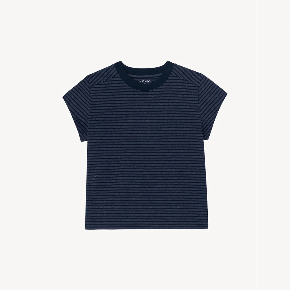 Eve Cotton T-shirt in Navy Stripe
