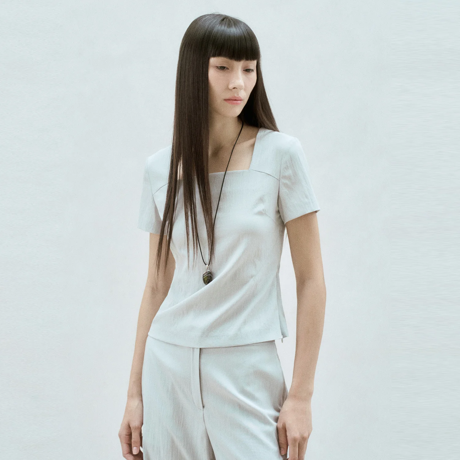 SQUARE NECK HALF SLEEVE TOP