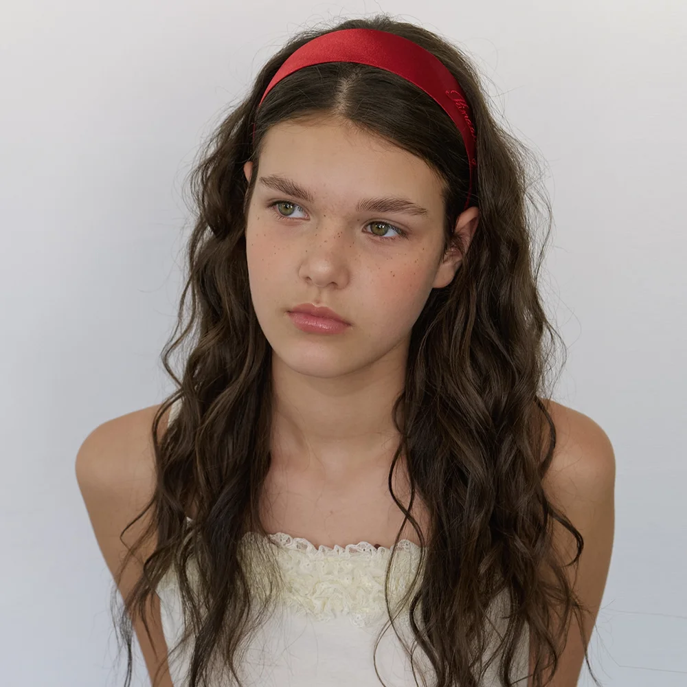 classic satin hairband - muted cherry