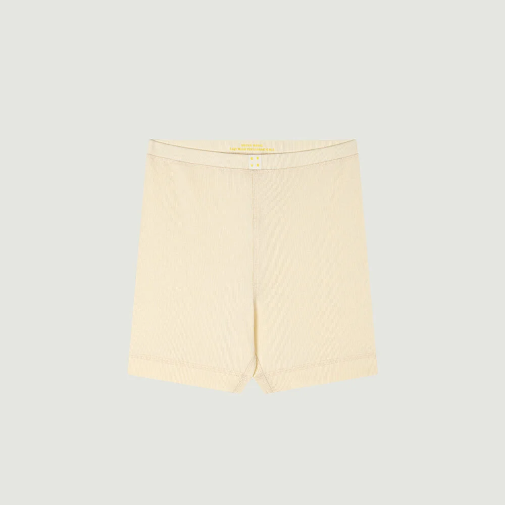 GRVB_25SS RIB SHORTS (YELLOW)
