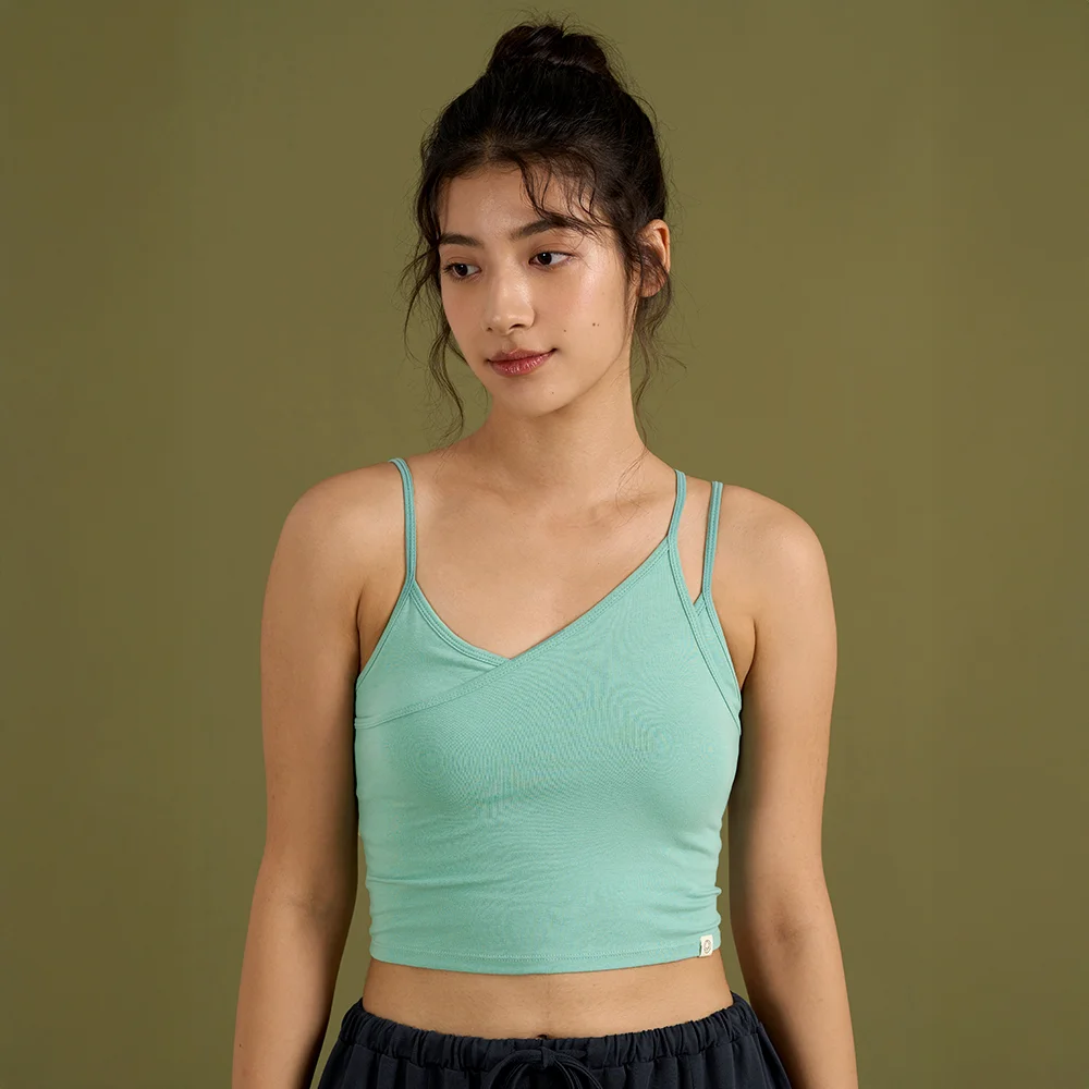 Maha Mudra Crop Tank (Evergreen)