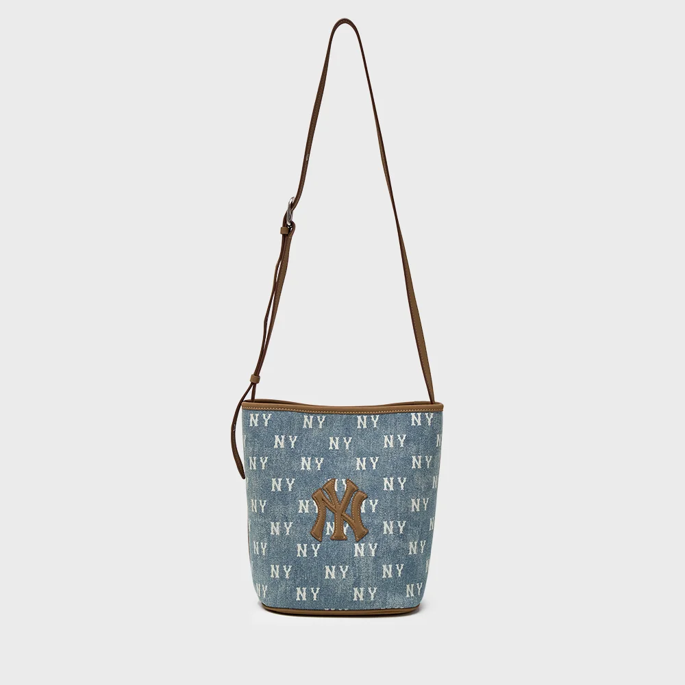 經典 Monogram 復古 牛仔 水桶袋 NY (L.Blue)
