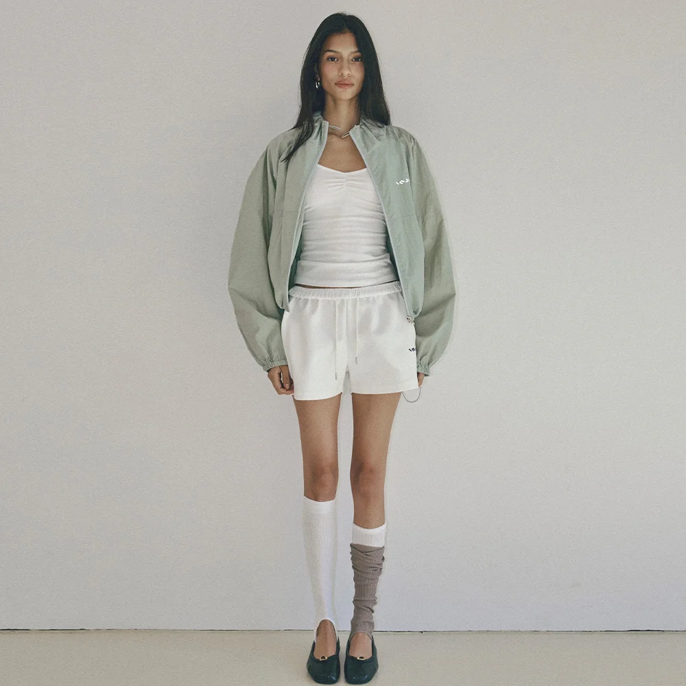 Compact Light Crop Windbreaker 薄荷色