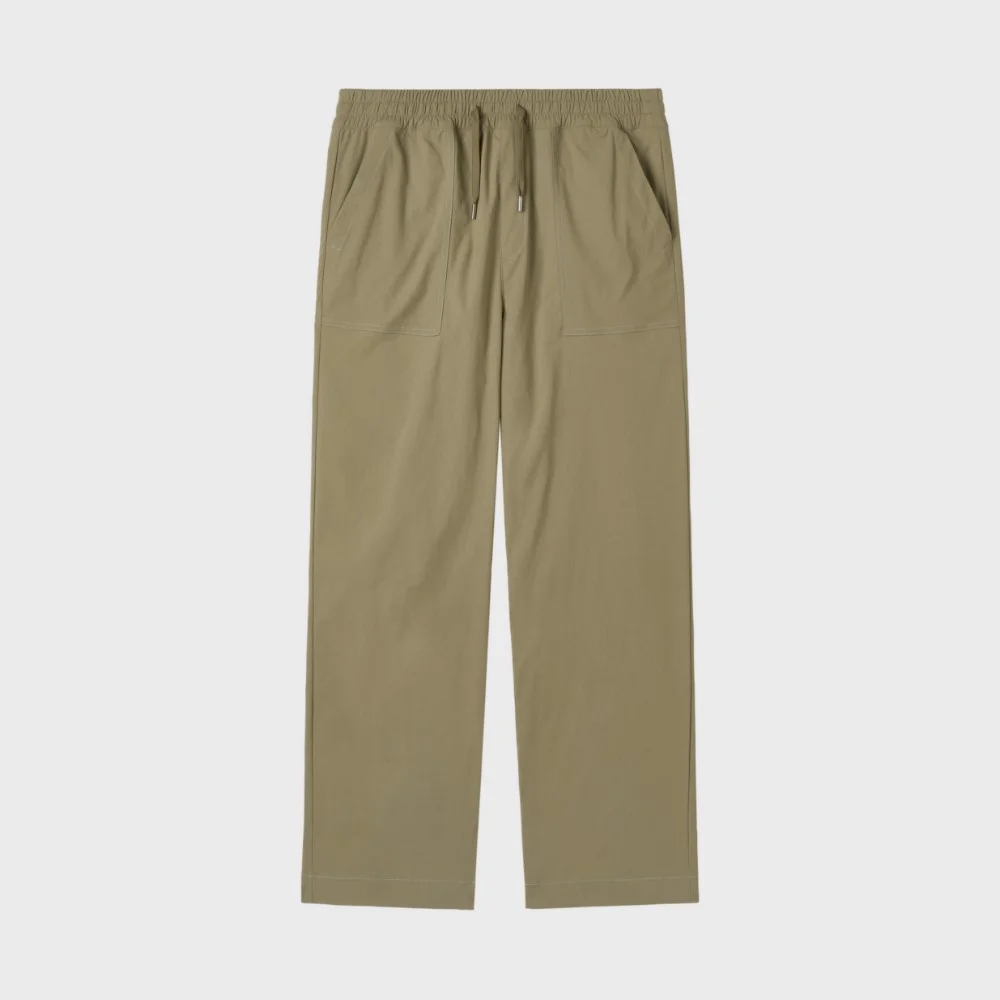 W DENIM-LIKE TROUSERS - BEIGE (P252WPT180)