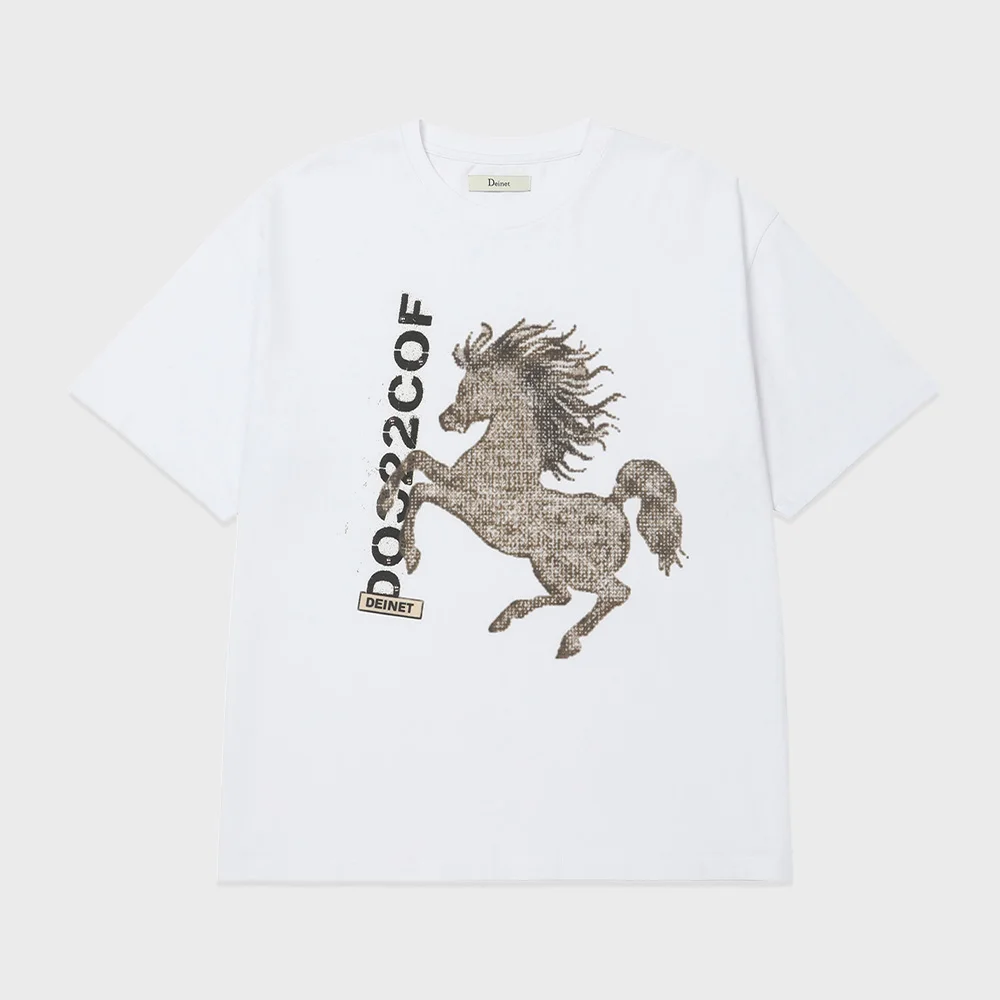 HORSE GRAPHIC T-SHIRT IN WHITE