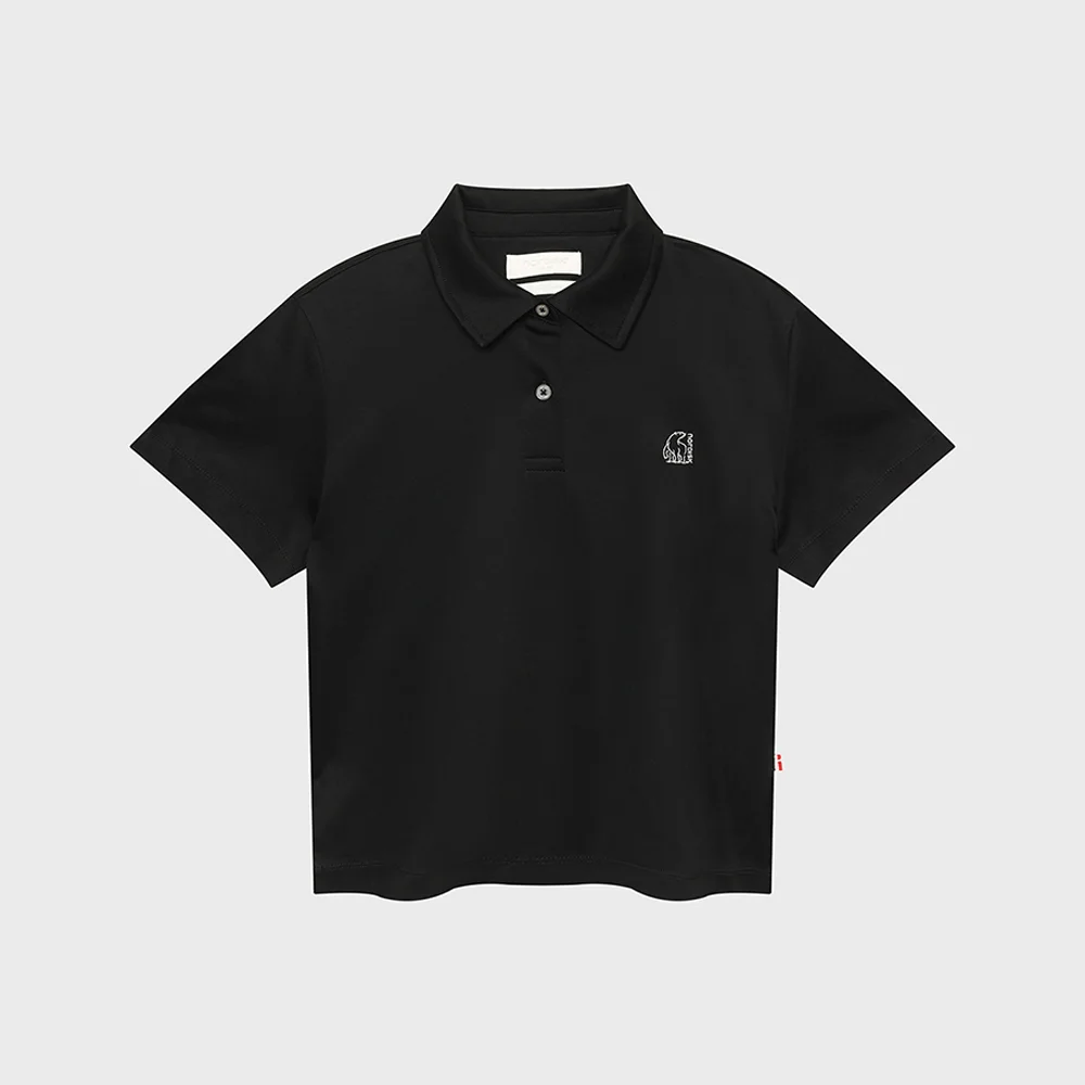 高級 比馬棉 絲光棉 Polo T恤 - W_Black_OWM26240Z1