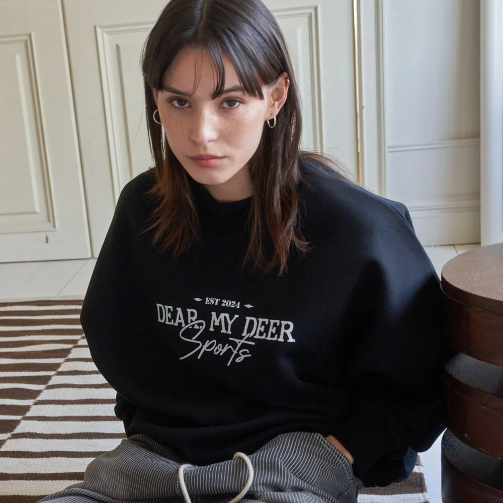 Sports Logo sweatshirt_ Black
