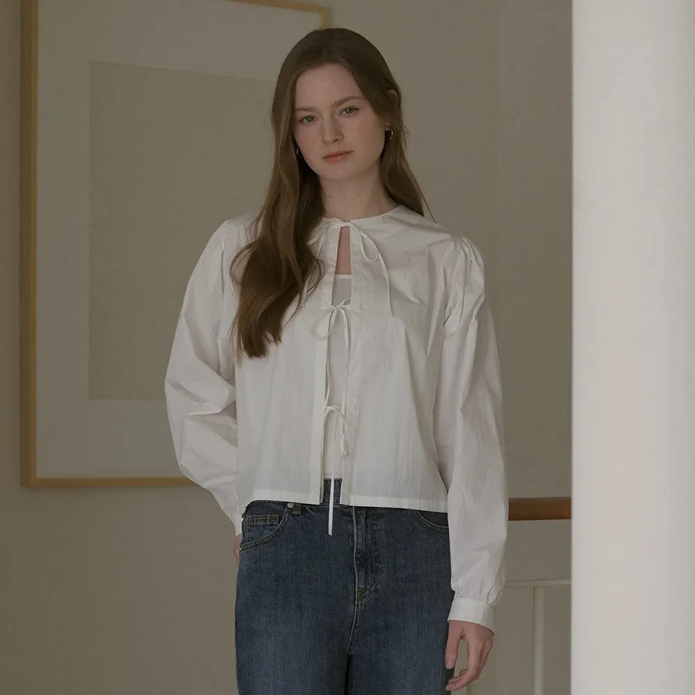 TWO WAY PUFF SLEEVE BLOUSE (WHITE)