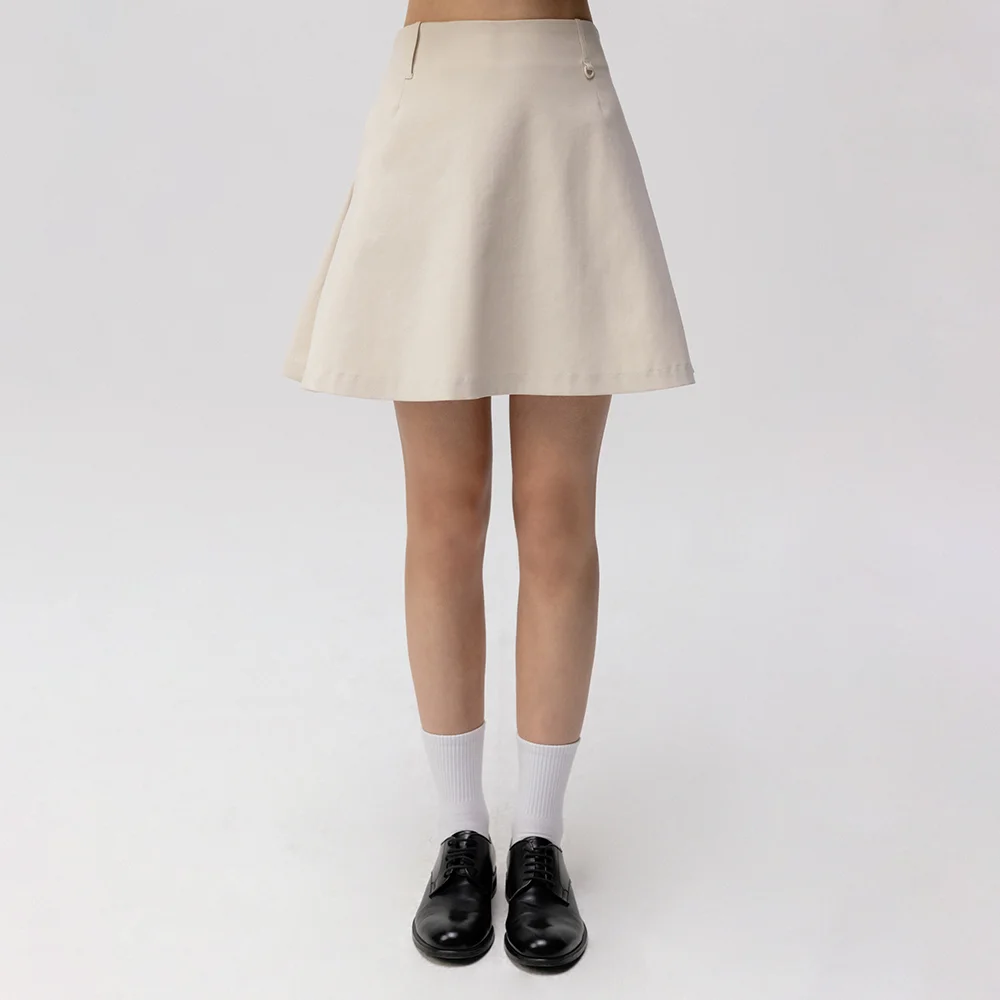 Logo Balloon Skirt (Light Beige)