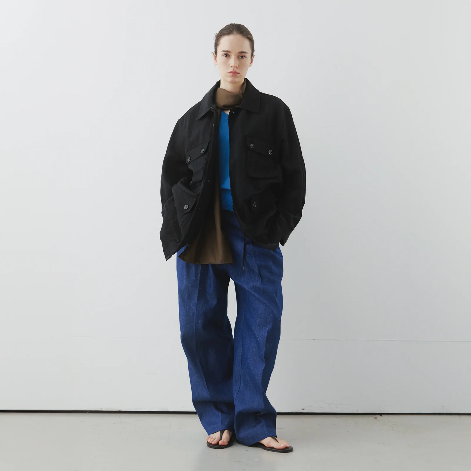 Luster Safari Jacket in Black