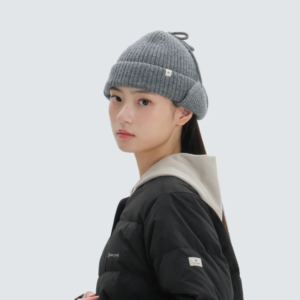 羊絨 護耳翻蓋 冷帽 Melange Gray (S24WWFKC65)