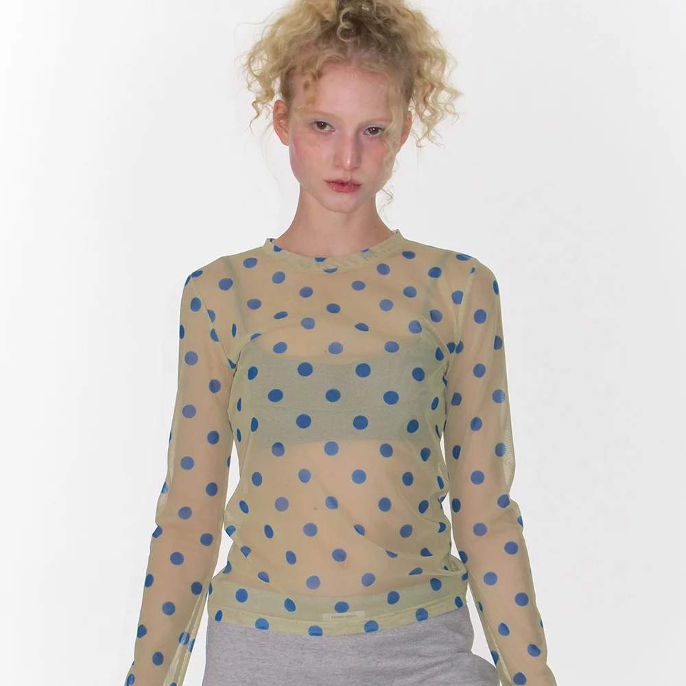DOT MESH TOP_YELLOW