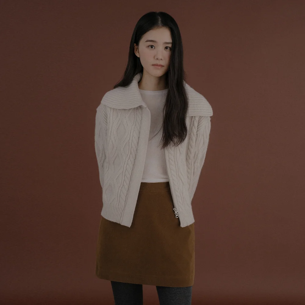 Caroline Zip-Up_Oat Gray